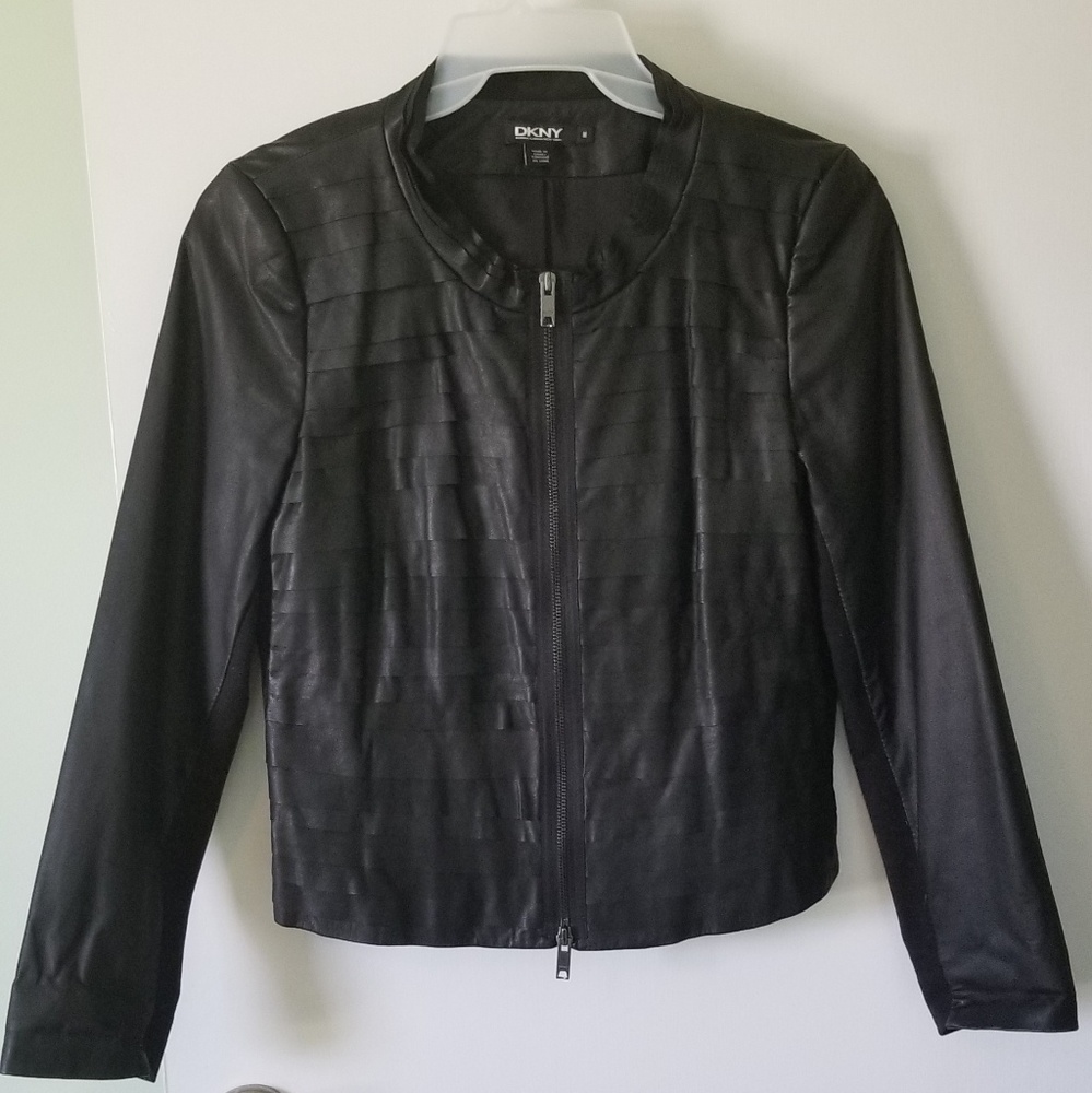 DKNY buttery soft Lambskin leather jacket size med